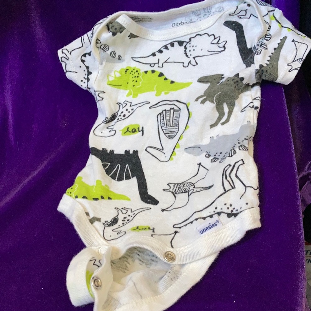 Gerber organic newborn dinosaur one piece